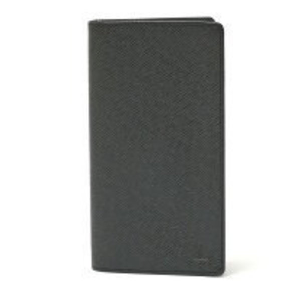 Louis Vuitton Porte Carte Long Wallet Taiga Leather Black Ardoise - Picture 1 of 7